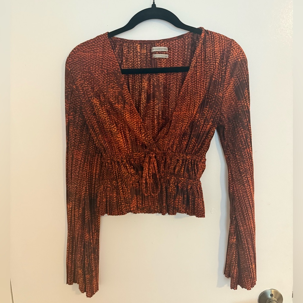 Urban Outfitters Pleated Cartia Blouse